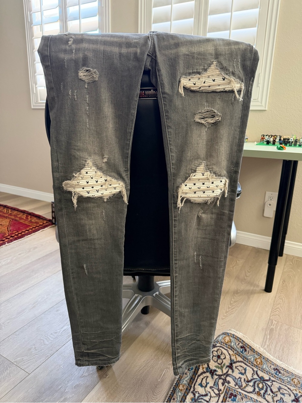 Amiri x Playboy men’s size 32 ribbed leather jeans barely used
